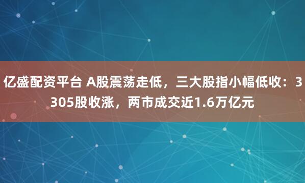亿盛配资平台 A股震荡走低，三大股指小幅低收：3305股收涨，两市成交近1.6万亿元